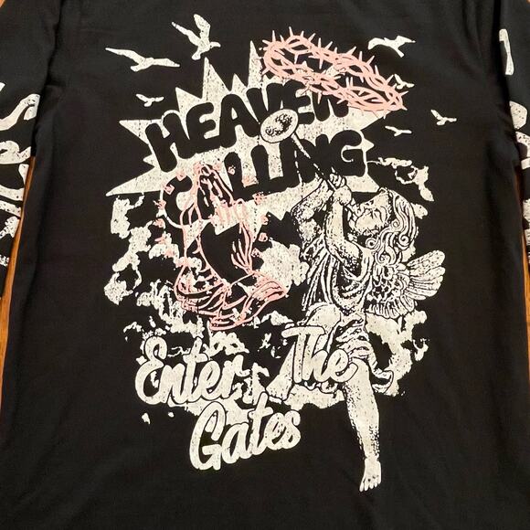 Sackrifices Heaven Calling Enter The Gates Graphic Long Sleeve Shirt Tee Black L - Picture 2 of 13